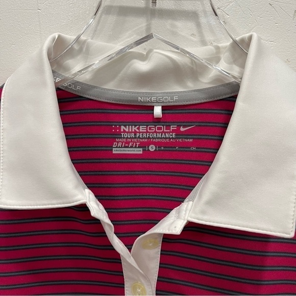 Nike Golf Tour Performance Polo Shirt Dri-Fit Striped Size Small - Picture 3 of 6